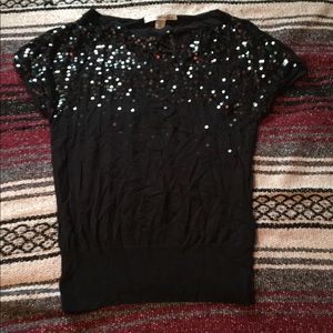 Kenneth Cole black sequin shirt